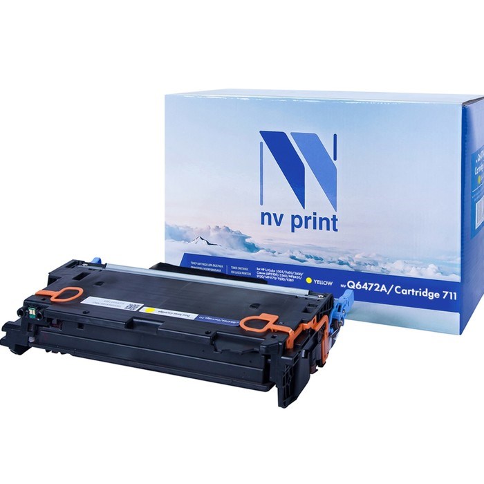 Картридж NV PRINT NV-Q6472A/NV-711 для HP LaserJet Color и Canon LBP (4000k), желтый - фото 51366793