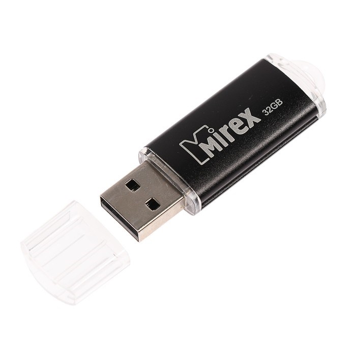 Флешка Mirex UNIT BLACK, 32 Гб, USB2.0, чт до 25 Мб/с, зап до 15 Мб/с, черная - фото 51367005