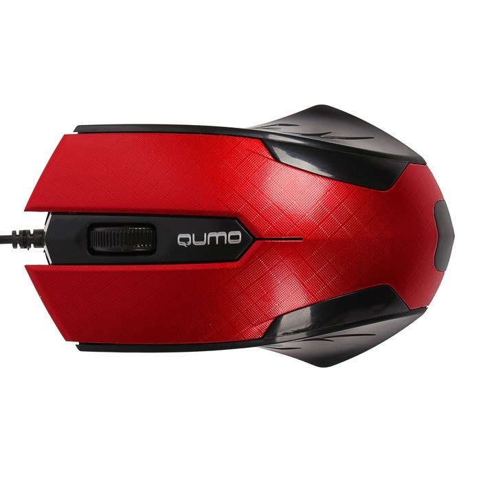 Мышь Qumo M14 Office, проводная, оптическая, 3 кнопки, 1000 dpi, USB, красная - фото 51367150