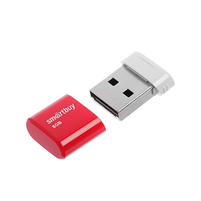 Флешка Smartbuy Lara, 8 Гб, USB2.0, чт до 25 Мб/с, зап до 15 Мб/с, красная - фото 51367400