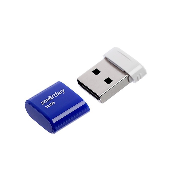 Флешка Smartbuy Lara, 32 Гб, USB2.0, чт до 25 Мб/с, зап до 15 Мб/с, синяя - фото 51367408