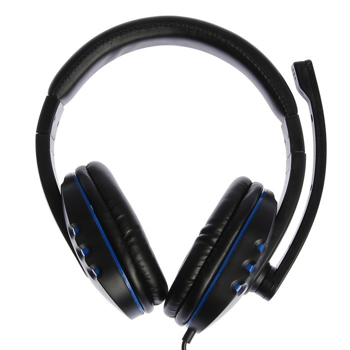 Наушники Defender Warhead G-160, игровые, микрофон, 3.5 мм, 2.5 м, черно-синий - фото 51367431