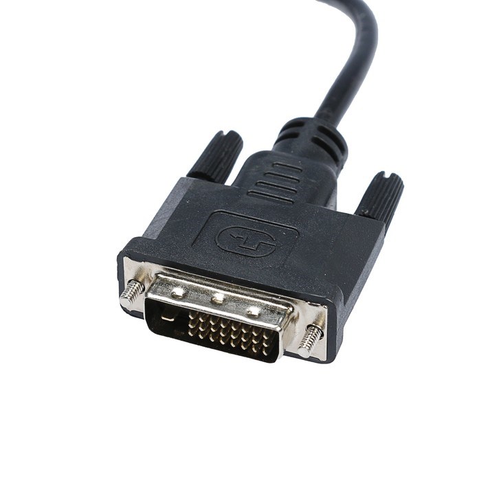 Адаптер Cablexpert A-DVID-VGAF-01, DVI 25(m)-VGA(f), кабель 0.2 м, черный - фото 51367454