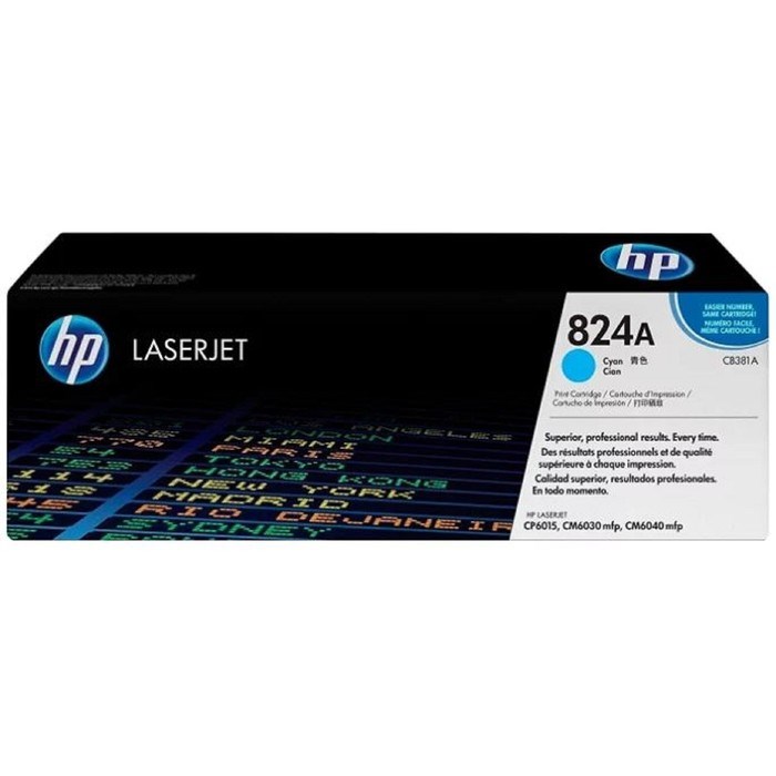 Тонер Картридж HP 824A CB381A голубой для HP CLJ CM6030/CM6040 (21000стр.) - фото 51367501