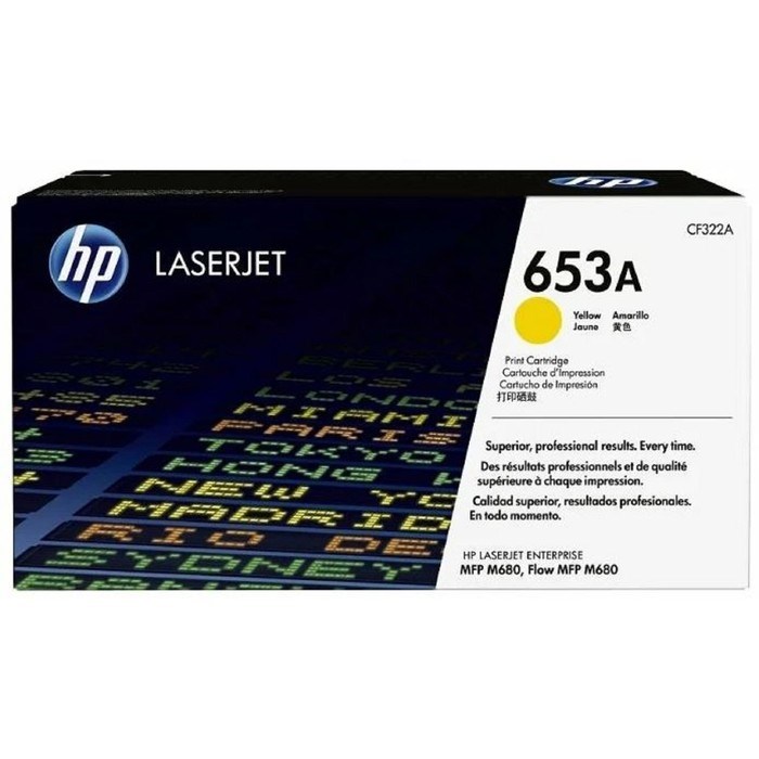 Тонер Картридж HP 653A CF322A желтый для HP CLJ Ent M651n/M651dn/M651xh/M680dn/M680f (16000стр.)   1 - фото 51367521