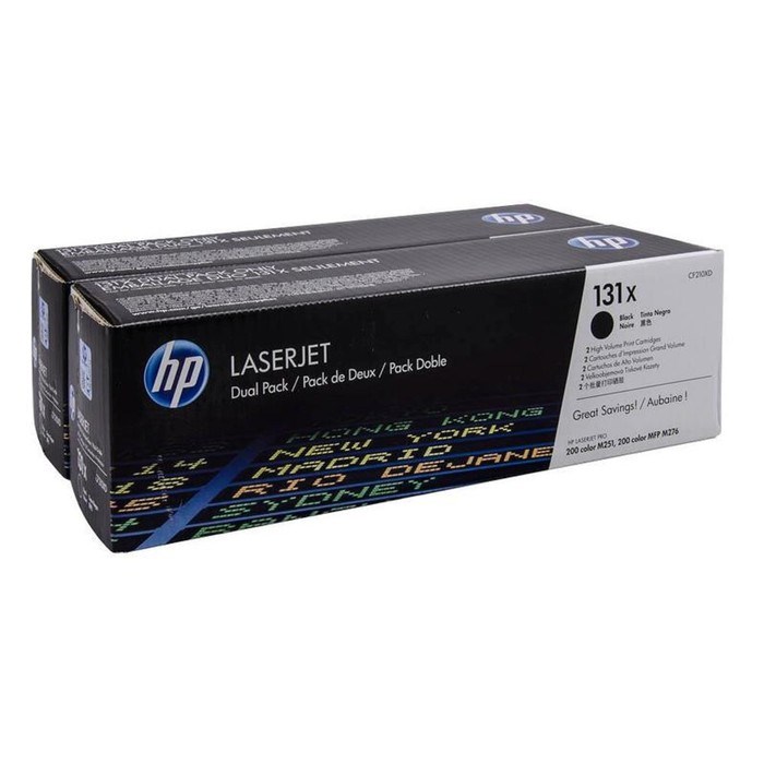 Картридж HP 131X CF210XD для LJ Pro 200 M251/M276 (2400k), 2 шт. в упаковке, черный - фото 51367528