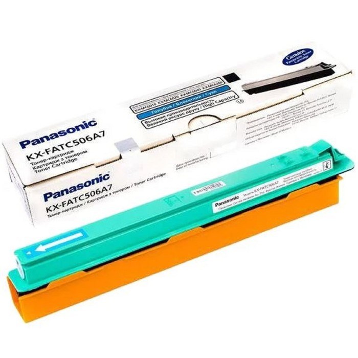 Тонер Картридж Panasonic KX-FATC506A7 голубой для Panasonic KX-MC6020RU - фото 51367562