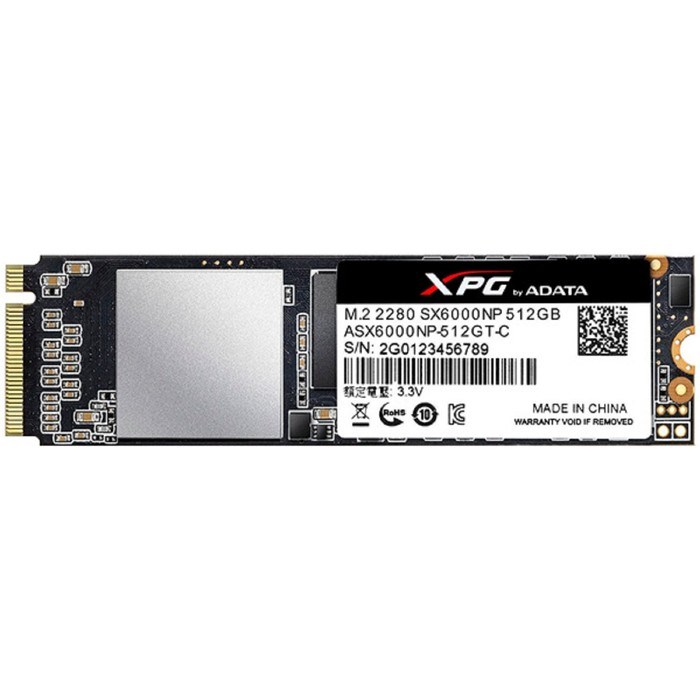 Накопитель SSD A-Data XPG SX6000 Lite M.2 2280 ASX6000LNP-512GT-C, 512Гб, PCI-E x4 - фото 51368268