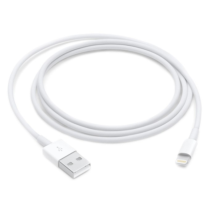 Кабель Apple (MXLY2ZM/A), Lightning - USB A, 1 м, белый - фото 51368295