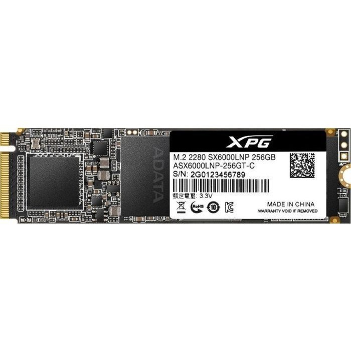 Накопитель SSD A-Data XPG SX6000 Lite M.2 2280 ASX6000LNP-256GT-C, 256Гб, PCI-E x4 - фото 51368296