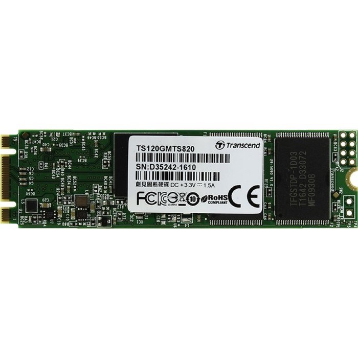 Накопитель SSD Transcend M.2 2280 TS120GMTS820S, 120Гб, SATA III - фото 51368334