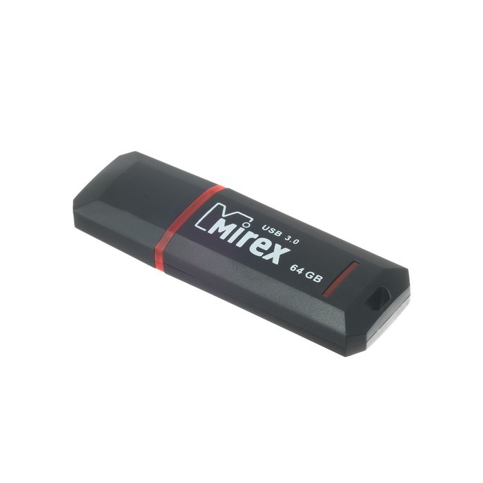 Флешка Mirex KNIGHT BLACK, 64 Гб, USB3.0, чт до 140 Мб/с, зап до 40 Мб/с, черная - фото 51368336