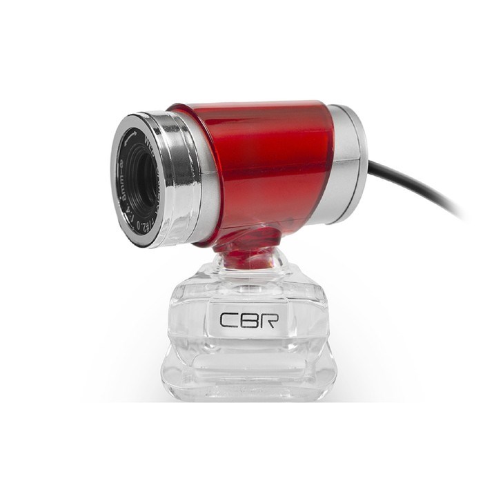 Веб-камера CBR CW 830M Red, 0.3 МП, 640х480, USB 2.0, микрофон, красная - фото 51368364