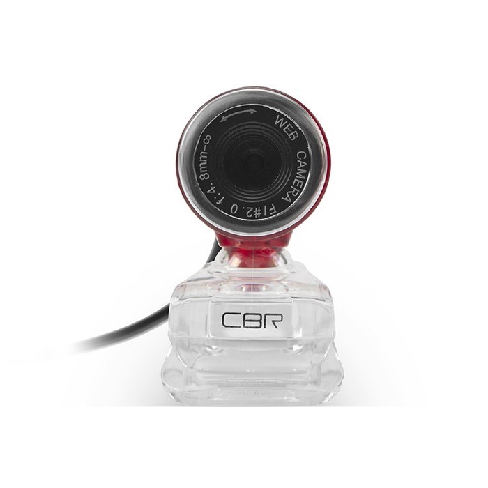 Веб-камера CBR CW 830M Red, 0.3 МП, 640х480, USB 2.0, микрофон, красная - фото 51368365