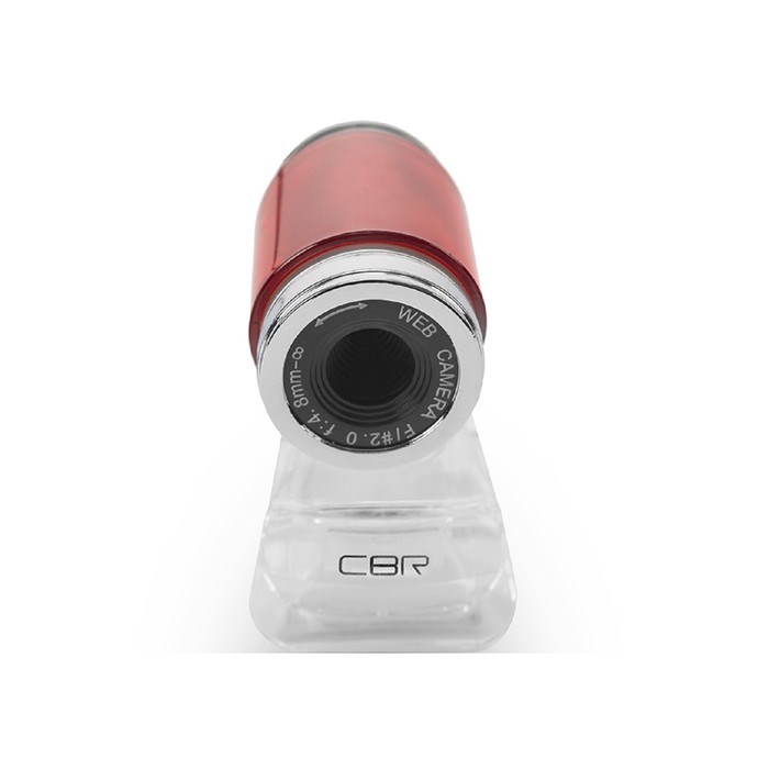 Веб-камера CBR CW 830M Red, 0.3 МП, 640х480, USB 2.0, микрофон, красная - фото 51368366