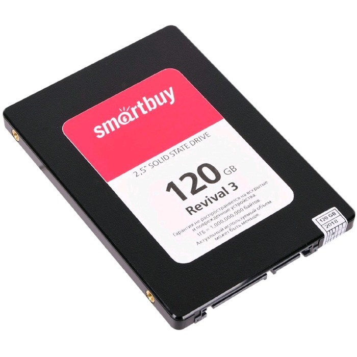 Накопитель SSD SmartBuy Revival3 SB120GB-RVVL3-25SAT3, 120Гб, SATA-III, 2,5", 3D TLC - фото 51368584