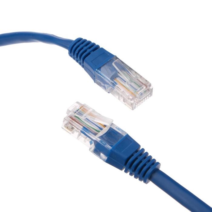 Патч-корд Gembird PP12e-20M/B, UTP 5е кат., RJ-45(m)-RJ-45(m), 20 м, синий - фото 51368874