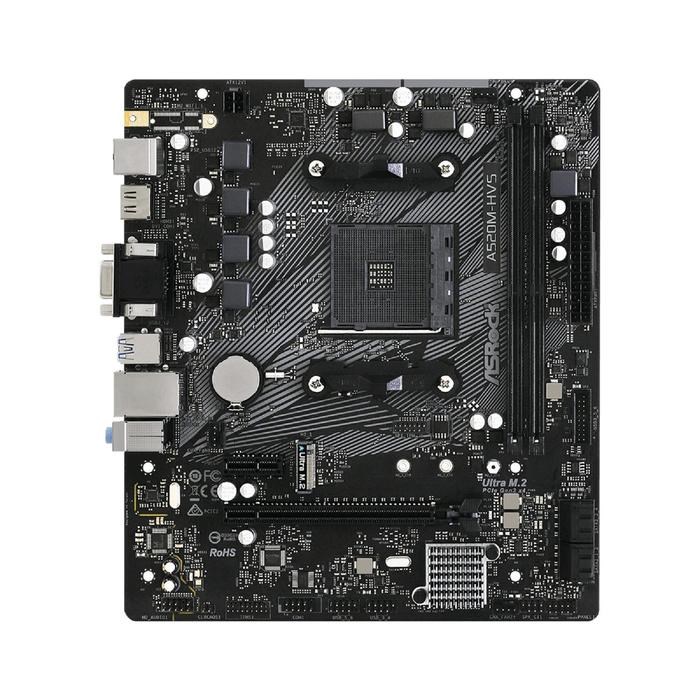 Материнская плата Asrock A520M-HVS, AM4, A520, 2xDDR4, VGA, HDMI, mATX - фото 51368919