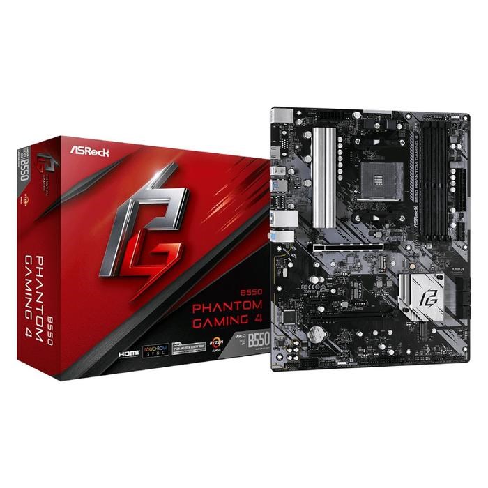 Материнская плата Asrock B550 PHANTOM GAMING 4, AM4, B550, 4xDDR4, HDMI, ATX - фото 51368933