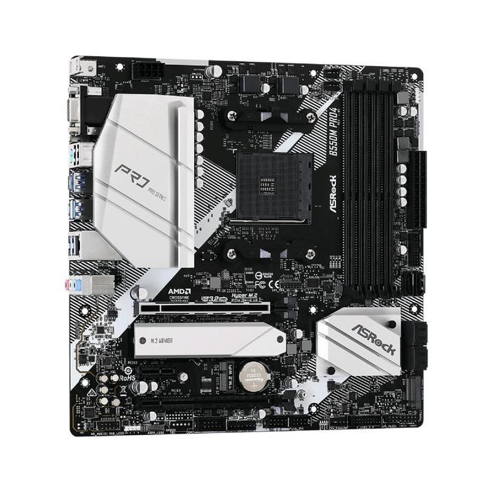 Материнская плата Asrock B550M PRO4, AM4, B550, 4xDDR4, VGA, HDMI, DP, mATX - фото 51368940