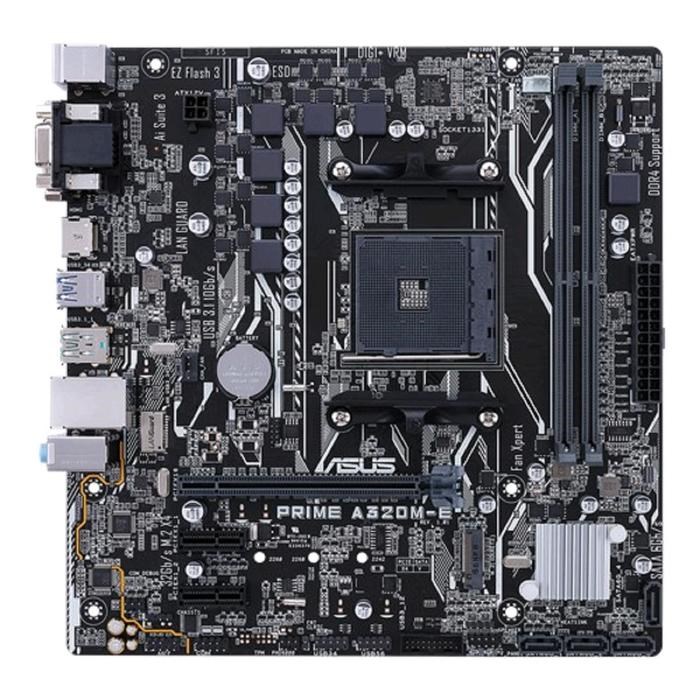 Материнская плата Asus PRIME A320M-E, AM4, A320, 2xDDR4, VGA, DVI, HDMI, mATX - фото 51368949