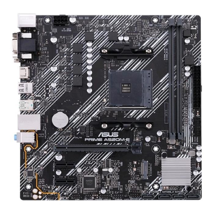 Материнская плата Asus PRIME A520M-E, AM4, A520, 2xDDR4, VGA, DVI, HDMI, mATX - фото 51368954