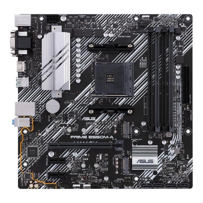 Материнская плата Asus PRIME B550M-A, AM4, B550, 4xDDR4, VGA, DVI, HDMI, mATX - фото 51368966