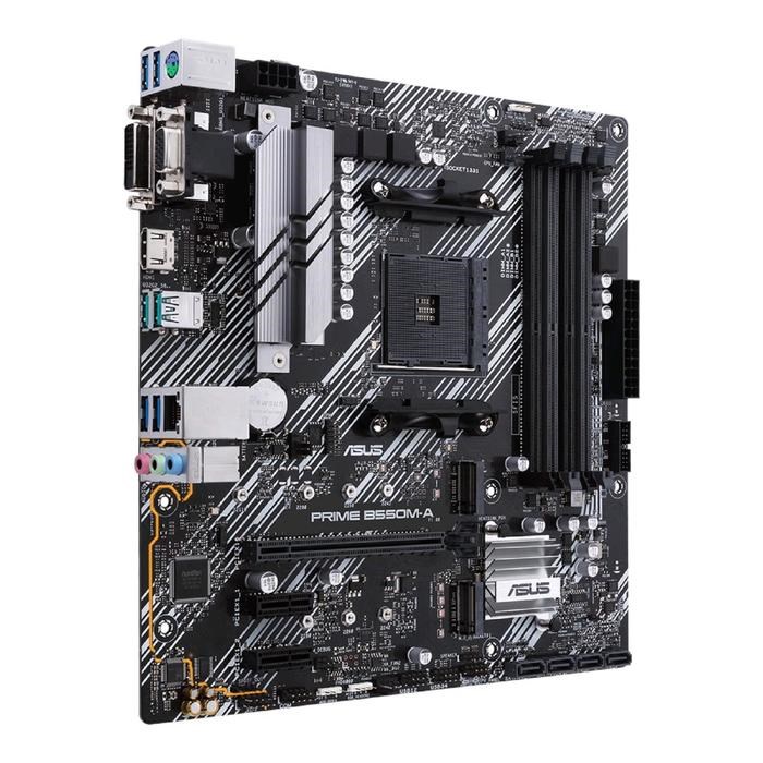 Материнская плата Asus PRIME B550M-A, AM4, B550, 4xDDR4, VGA, DVI, HDMI, mATX - фото 51368967