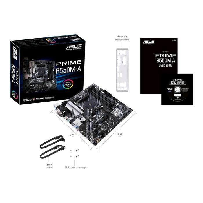 Материнская плата Asus PRIME B550M-A, AM4, B550, 4xDDR4, VGA, DVI, HDMI, mATX - фото 51368969