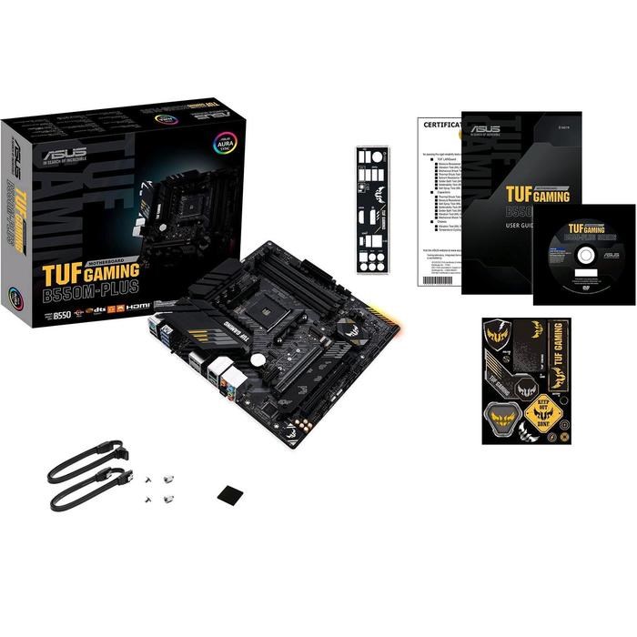 Материнская плата Asus TUF GAMING B550M-PLUS, AM4, B550, 4xDDR4, HDMI, DP, mATX - фото 51368993