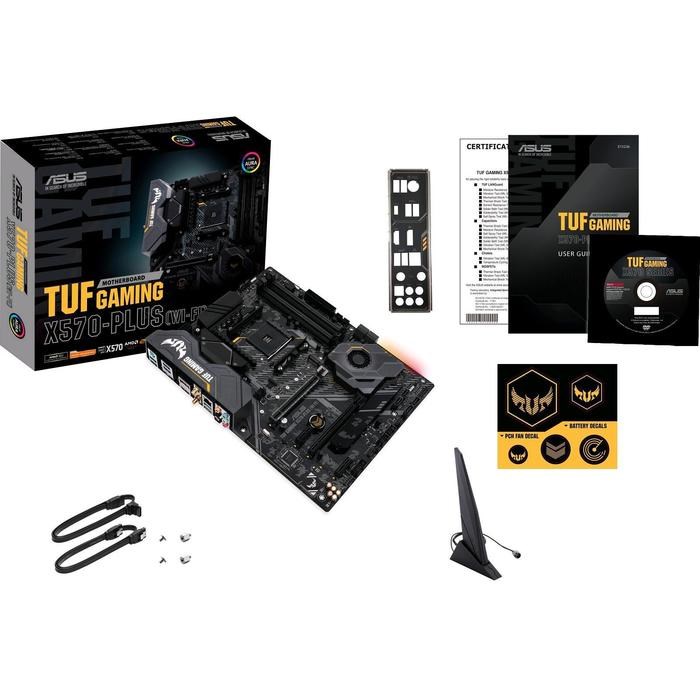 Материнская плата Asus TUF GAMING X570-PLUS (WI-FI), AM4, X570, 4xDDR4, HDMI, DP, ATX - фото 51369001