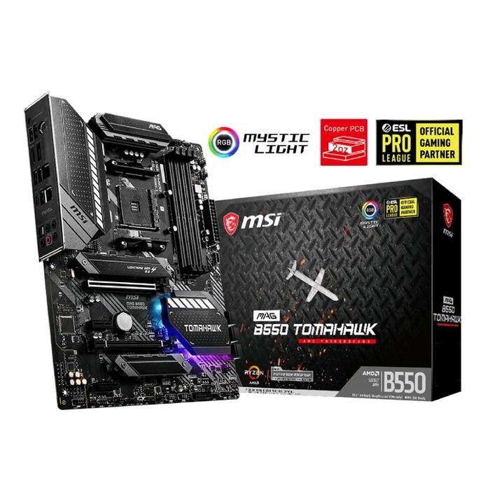 Материнская плата MSI MAG B550 TOMAHAWK, AM4, B550, 4xDDR4, HDMI, DP, ATX - фото 51369017