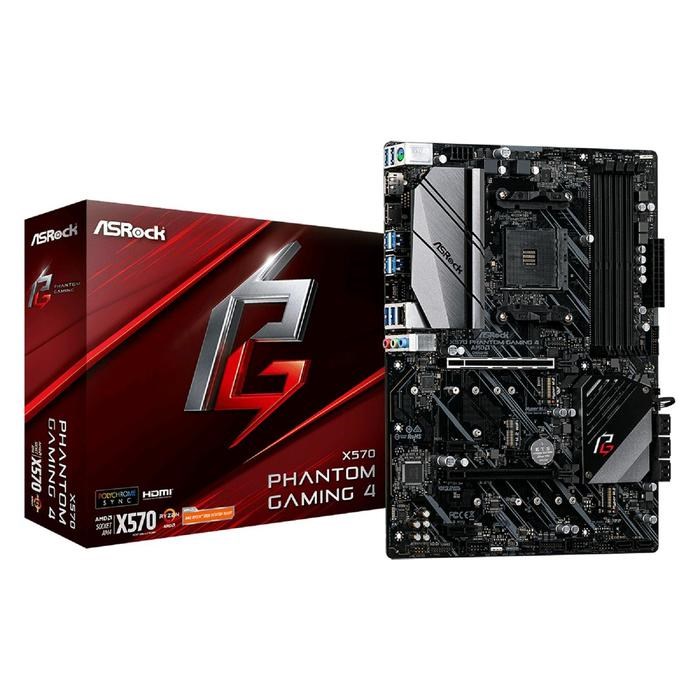 Материнская плата Asrock X570 PHANTOM GAMING 4, AM4, X570, 4xDDR4, HDMI, DP, ATX - фото 51369027