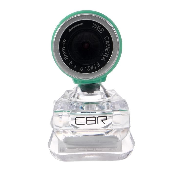 Веб-камера CBR CW 830M Green, 0.3 МП, 640х480, USB 2.0, микрофон, зеленая - фото 51369038