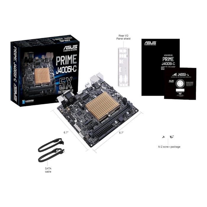 Материнская плата Asus PRIME J4005I-C, 2xDDR4, VGA, HDMI, mini-ITX - фото 51369043