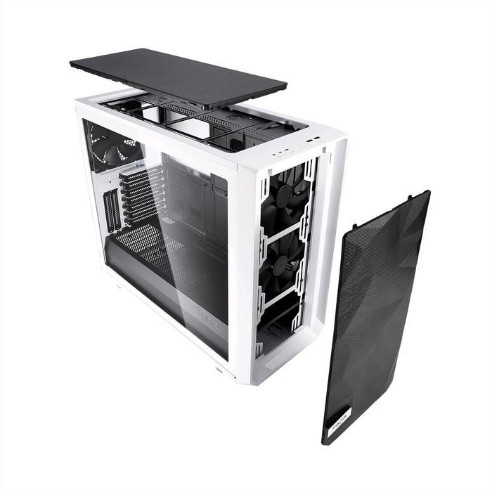 Корпус Fractal Design Meshify S2 White TG, без БП, E-ATX, Midi-Tower, белый - фото 51369310