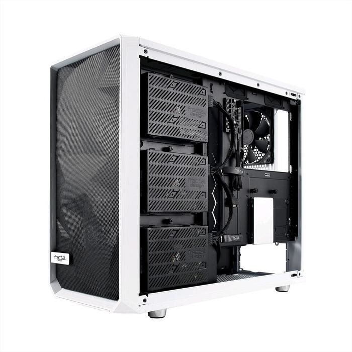 Корпус Fractal Design Meshify S2 White TG, без БП, E-ATX, Midi-Tower, белый - фото 51369315