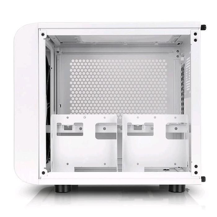 Корпус Thermaltake Core V1 Snow, без БП, miniITX, Desktop, белый - фото 51369320