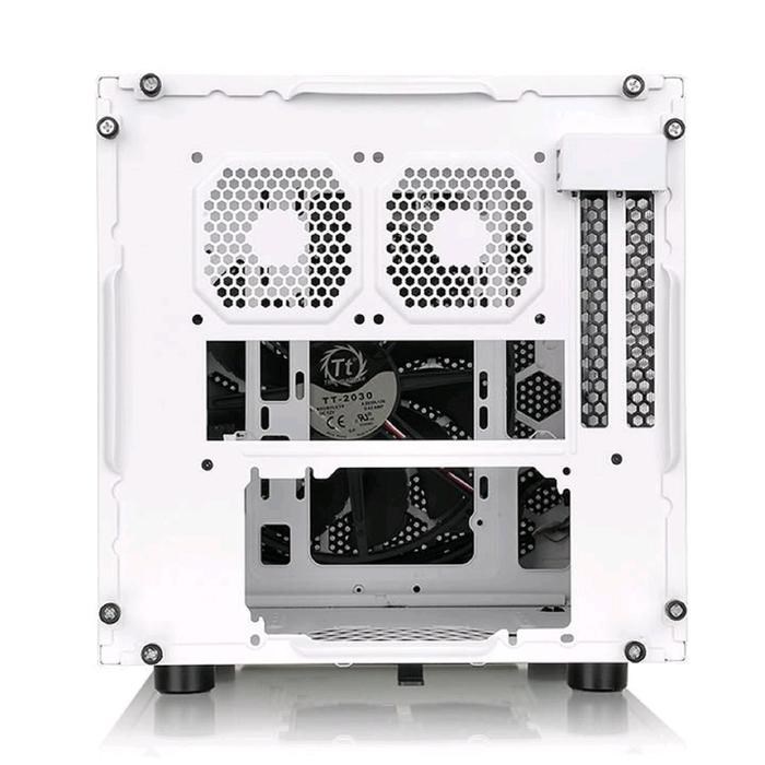 Корпус Thermaltake Core V1 Snow, без БП, miniITX, Desktop, белый - фото 51369322