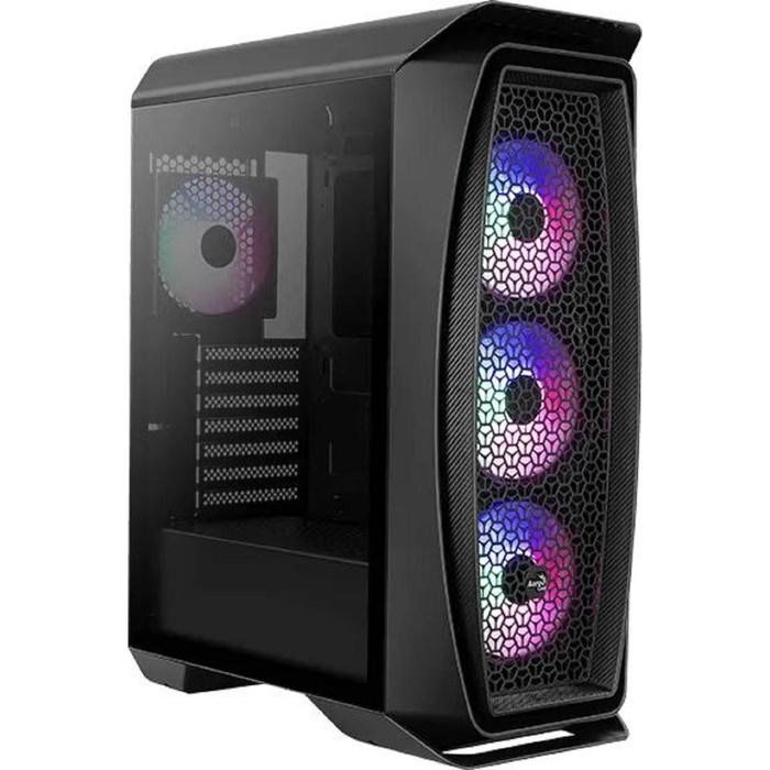 Корпус Aerocool Aero One Frost-G-BK-v1, без БП, ATX, Midi-Tower, черный - фото 51369557