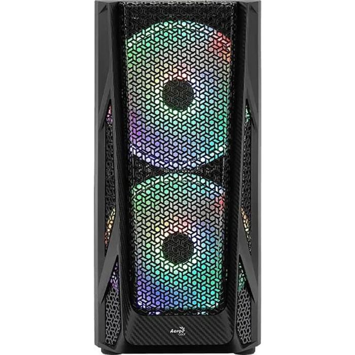 Корпус Aerocool AirHawk Duo-G-BK-v1, без БП, ATX, Midi-Tower, черный - фото 51369560