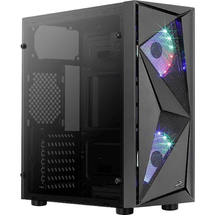 Корпус Aerocool Glider Cosmo-G-BK-v1, без БП, ATX, Midi-Tower, черный - фото 51369589