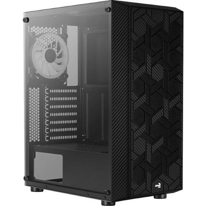 Корпус Aerocool Hive-G-BK-v2, без БП, ATX, Midi-Tower, черный - фото 51369598