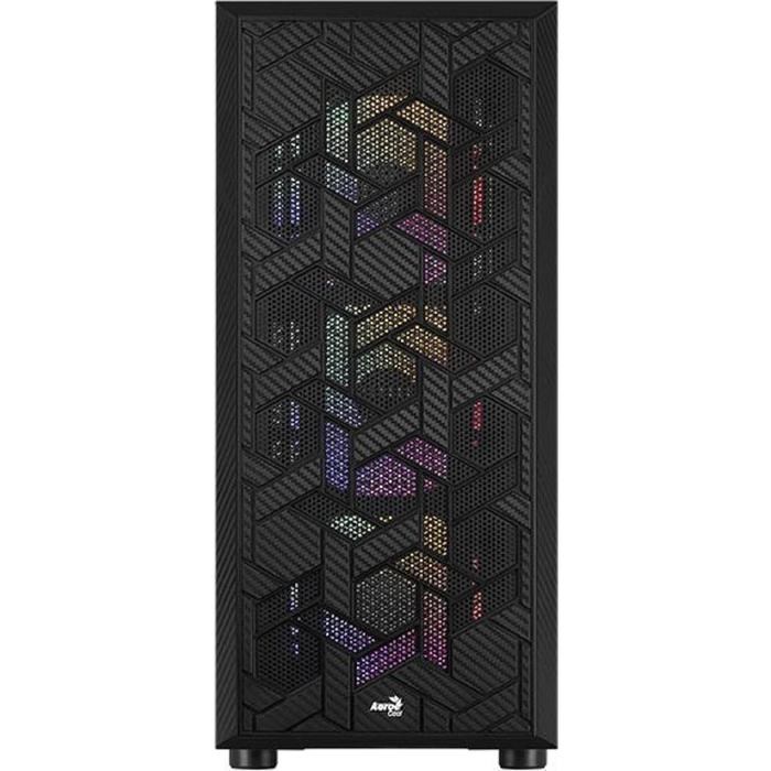 Корпус Aerocool Hive-G-BK-v2, без БП, ATX, Midi-Tower, черный - фото 51369600