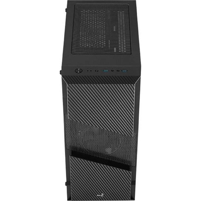 Корпус Aerocool Menace Saturn FRGB-G-BK-v1, без БП, ATX, Midi-Tower, черный - фото 51369611