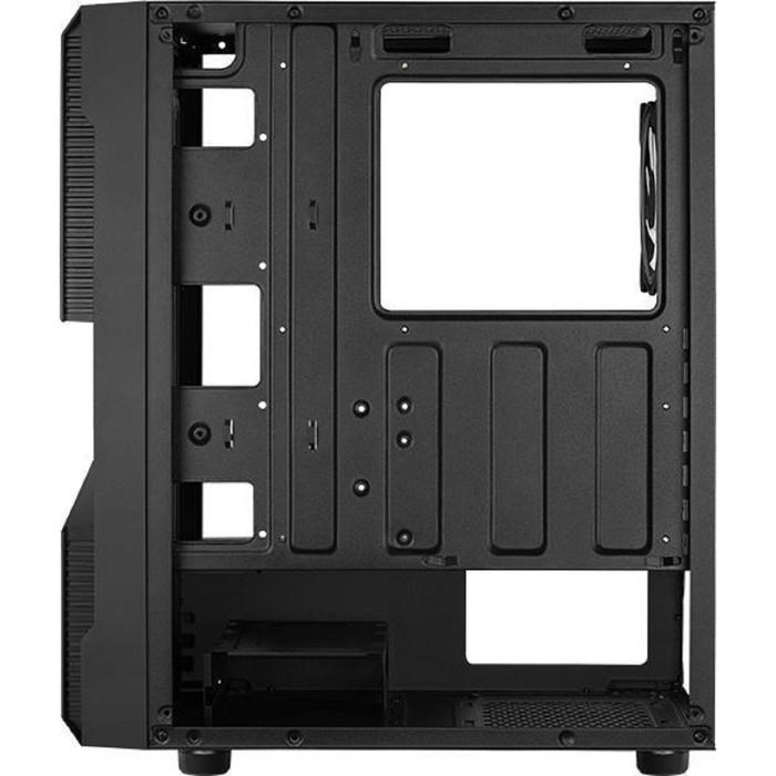 Корпус Aerocool Menace Saturn FRGB-G-BK-v1, без БП, ATX, Midi-Tower, черный - фото 51369616