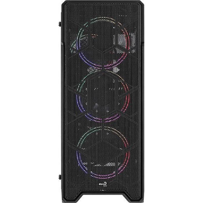 Корпус Aerocool Ore Saturn FRGB-G-BK-v1, без БП, ATX, Midi-Tower, черный - фото 51369618