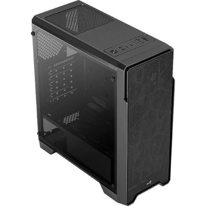 Корпус Aerocool Ore Saturn FRGB-G-BK-v1, без БП, ATX, Midi-Tower, черный - фото 51369619