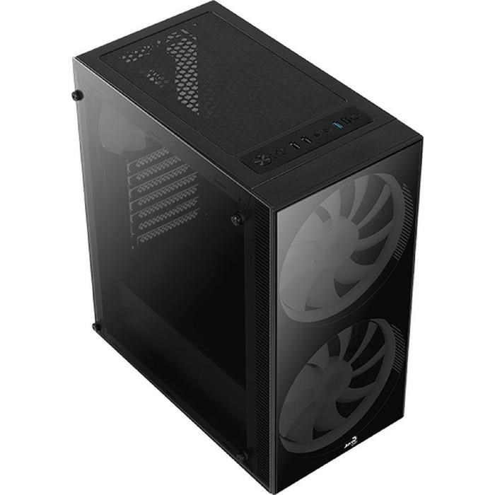 Корпус Aerocool Python-G-BK-v1, без БП, ATX, Midi-Tower, черный - фото 51369626