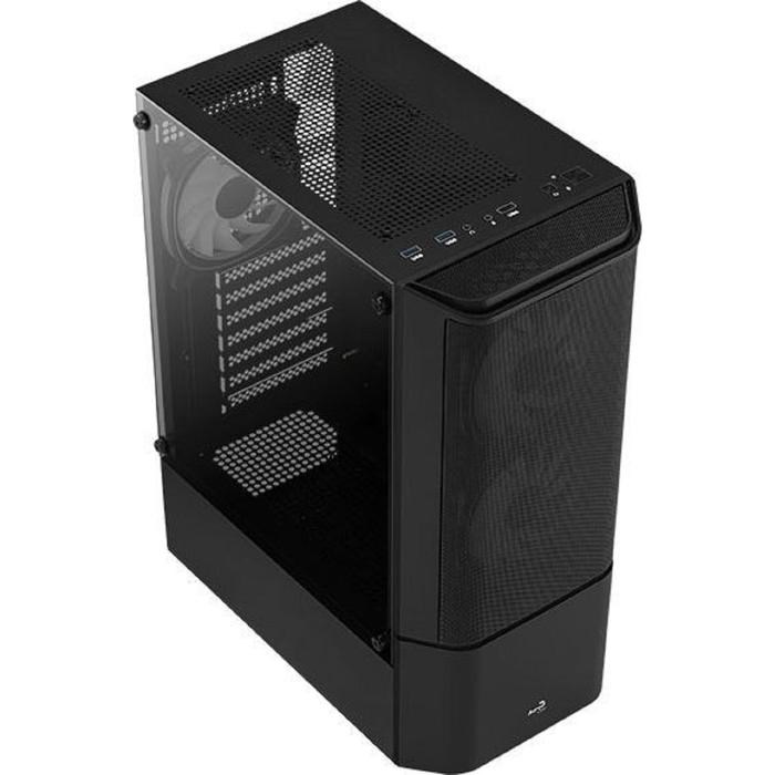 Корпус Aerocool Quantum Mesh-G-BK-v2, без БП, ATX, Midi-Tower, черный - фото 51369641